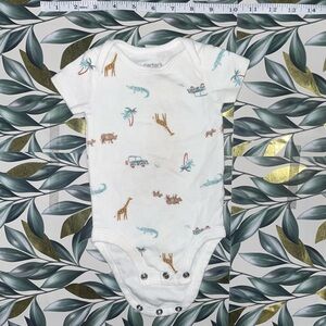 Carter's White Safari Adventure Bodysuit